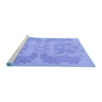 Ahgly Company Machine Pashable Indoor Rectangle Abstract Blue Modern Area Cugs, 8 '12'
