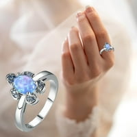 HeiHeiup годежен кръг отрязани циркони жени сватбени пръстени бижута пръстени за жена пълна диамантена дами пръстени пръстени комплект размер 10