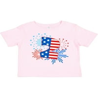 Мастически втори рожден ден- Четвърти юли Подарък за фойерверки Момче за малко дете или малко дете тениска
