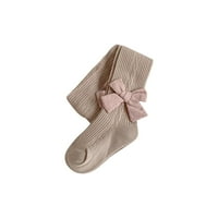 Gureui Toddler Infant Baby Girls чорапогащи, меки кабелни плетани зимни топли чорапи чорапогащник с лък