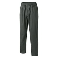 Eczipvz Cargo Pants Men Sport Небрежен панталон Панталон мулти джобен прав плътно цвят на открито като цяло панталона мода разхлабен панталон зелено, 5xl