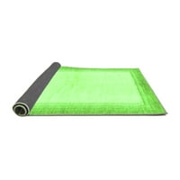 Ahgly Company Indoor Round Solid Green Modern Area Rugs, 3 'кръг