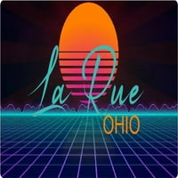 La rue Ohio Vinyl Decal Stiker Retro Neon Design