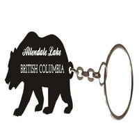 Allendale Lake British Columbia Suvenir Metal Bear Keychain
