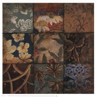 Флорална мозайка IV от Джон Дъглас Фина арт плакат Печат от Джон Дъглас