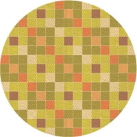 Ahgly Company Indoor Square Marqued Bright Gold Yellow Area Rugs, 3 'квадрат