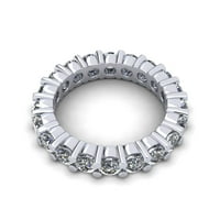 Естествен 3,00ct кръгла изрязана диамант споделен prong женски юбилеен сватбена лента за вечност пръстен солиден 10k бяло злато g-h i1