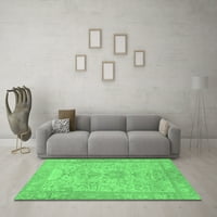 Ahgly Company Indoor Square Oriental Emerald Green Традиционни килими, 5 'квадрат