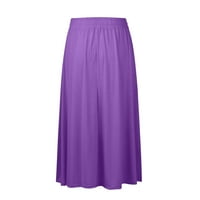 Женска пола модна секси елегантен солиден цвят Основен свободен прилепващ пола с джобове