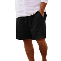 Zodggu се занимава с мъже ежедневни солидни джобни еластични талия направо половин къси панталони Панталони спортни панталони дънки, които бягат шорти меки памук фла