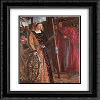 Dante Gabriel Rossetti Matted Black Ornate Framed Art Print „Света Катрин“