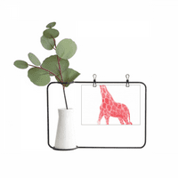 Застрашени животни Червен жираф метална рамка за картина церак ваза декор
