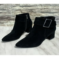 Difumos дамски страничен цип с ниска пета глезена обувки за обувки черно 5.5