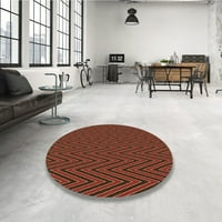 Ahgly Company Indoor Round Reded Red Fo Red Area Rugs, 4 'Round