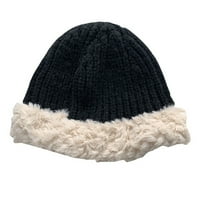 Kripyery женска плетене шапка, шапка на рибар, шапка от шапка с уплътнена топла плюшена защита от ухо, за есента на открито и зима