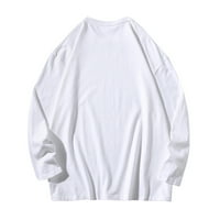 аутинг качулки за мъже небрежно солидно пуловер от раменна ръкав кръгла тениска на вратна тениска блуза топчета за жени дамски върхове с дълъг ръкав