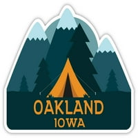 Oakland Iowa Souvenir Vinyl Decal Sticker Camping Design Design