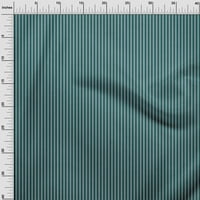 OneOone Cotton Cambric Dark Teal Green Fabric Stripes Quilting Consusts Print Sheing Fabric от двора Wide-5pk