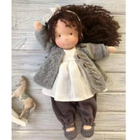 Raruxxin Baby Girl Doll с къдрава коса, сладка ръчно изработена играчка за парцали с дрехи Спящи партньори кукли за деца