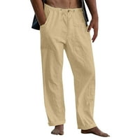 Размит мъжки ежедневни плътни панталони с пълна дължина джобни джобни панталони панталони панталони