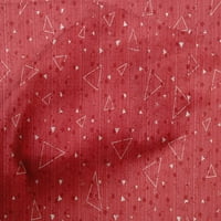 OneOone Cotton Cambric Mandy Leves Leaves, Floral & Triangle Geometric Fabric за шиене на отпечатана занаятчийска тъкан край двора