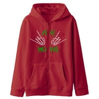 fvwitlyh hoodies crewneck суичъри с дълъг ръкав ежедневни върхове с ръкав с ръкав есен зимни дрехи мека мода червено малки