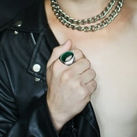 keusn неръждаема стомана изкуствен котешки каменна пръстен от титаниев пръстен от стоманен пръстен