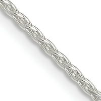 Сребърен сребърен диамант-изрязана верига Spiga, направена в Италия QDS045-18