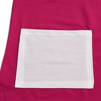 Жени ежедневни дълги ръкави цветни джобове върхове риза блуза блуза