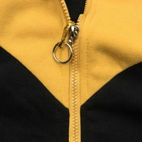 Wendunide Hoodies for Women Women Fashion Solid Jacket Zipper Pocket Sweatshirt с дълъг ръкав палто с качулки Женски качулки Жълто L