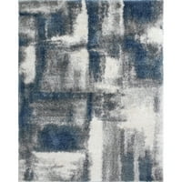 Noori Rug lu Walsh Резюме модерен дебел килим за шал 10'0 14'0 - Синьо сиво