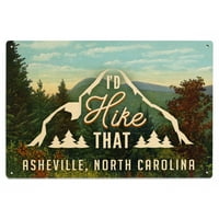 Ашевил, Северна Каролина, щях да походим от табелата на стената от дървена бреза