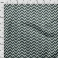 OneOone Organic Cotton Voile Fabric Chevron Ikat Printed Fabric Yard Wide