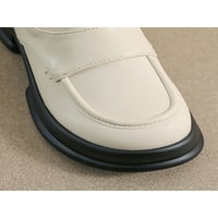 Gomelly Ladies Loafers Slip на ежедневни обувки Класически Fau Leather Shoe Retro Loofer Women Жени кайсии 8