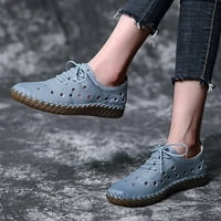 Crock Thongs отдолу Дишащи женски кухи обувки Лейс-Up Лято пролетни меки обувки Мода и ежедневни обувки за жени O2B обувки Сини 39