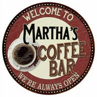 Martha's Coffee Bar Round Metal Sign Kitchen Stall Decor 100140041040