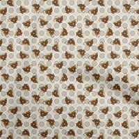 Oneoone Rayon Brown Pabric Suchels Cup Fabric за шиене на отпечатана занаятчийска тъкан край двора