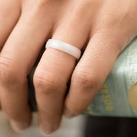 Enso Rings Thin Birthstone Series Silicone Ring - - Opal
