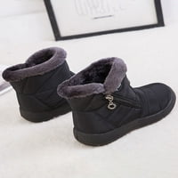 Crocowalk дамски ботуши снежни ботуши глезени ботуши плюшени облицовани зимни топли обувки поддържат топли обувки