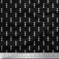 Soimoi Polyester Crepe Fabric Geometric Marl Motif Shirting Print Fabric от двора