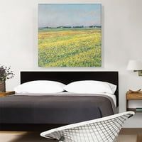 Равнината на Gennevilliers Yellow Fields Canvas Art Print от Gustave Caillebotte - Размер: 36 36