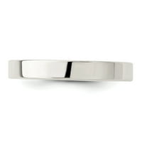 Sterling Silver Lightweight Flat Size Band QWFB030