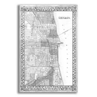 Епично изкуство „План на Чикаго“ от Мичъл, изкуство на акрилно стъкло, 16 x24