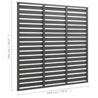 Панел за ограда WPC 70.9 x70.9 сиво