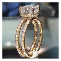 Cara Lady Women's Sterling Rose Gold Natural Morganite Diamond Ring Rose Gold 8