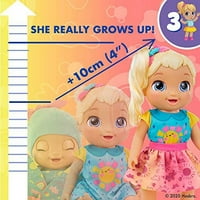 Бебе живо живо бебе пораства - честита надежда или весела поляна, отглеждане и говорене на бебешка кукла, играчка с изненадваща кукла и аксесоари