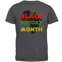 Месец на черната история Африка затруднени мъжки тениска тъмна хедър 3x-lg