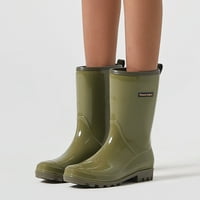 Planone Mid Calf Rain Boots for Women Waterproof Garden Shoes Anti-Slipping Rainboots за дами удобни стелки стилни леки дъждовни обувки на открито работни обувки