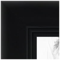 Arttoframes сатен черен двоен стъпка рамка за картина, рамка за плакат на черно дърво