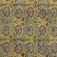 Касавани ръчно изработен памучен винтидж вид килим, жълт ft